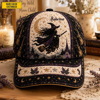 Personalized Midnight Witch Halloween Cap
