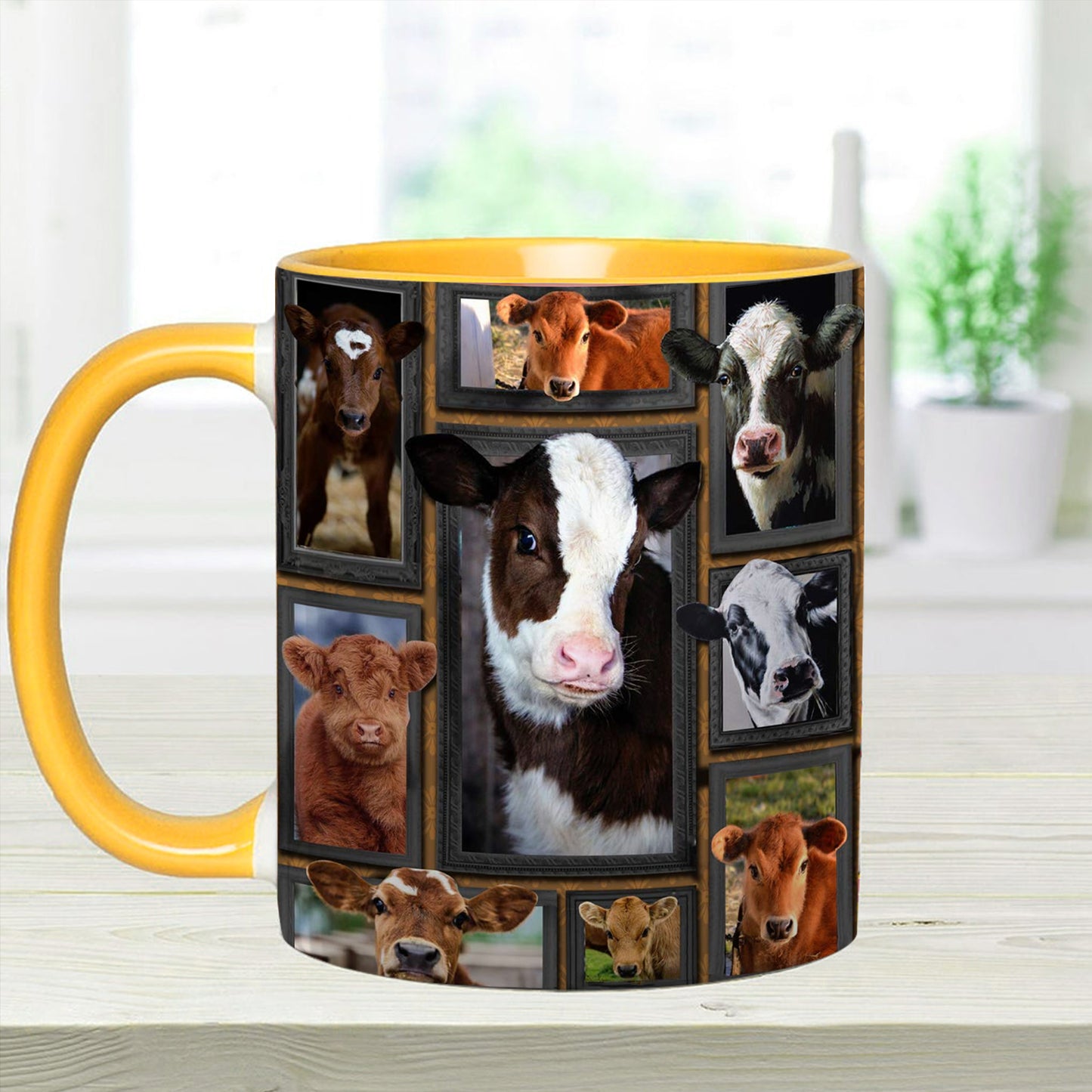 Adorable Cow Collage Accent Mug