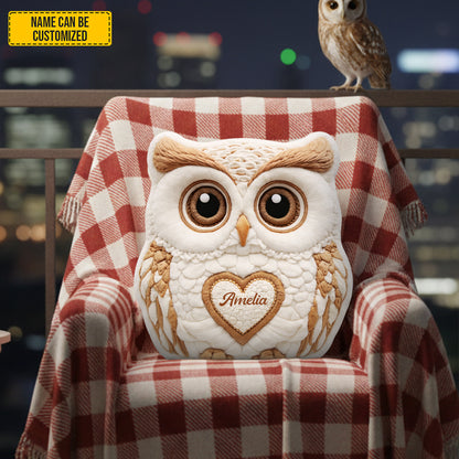 Personalized Cute Owl Custom Shaped Pillow