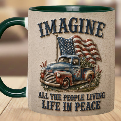 "Imagine" Patriotic Vintage Truck Mug