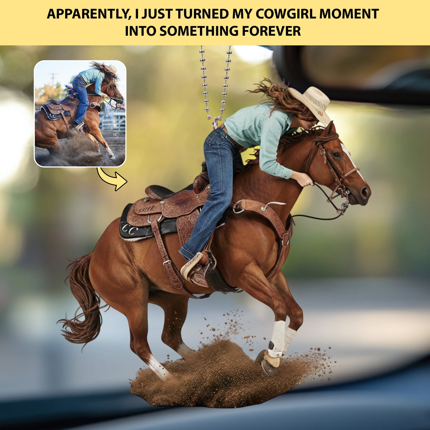 Rider Legend - Personalized Western Keychain