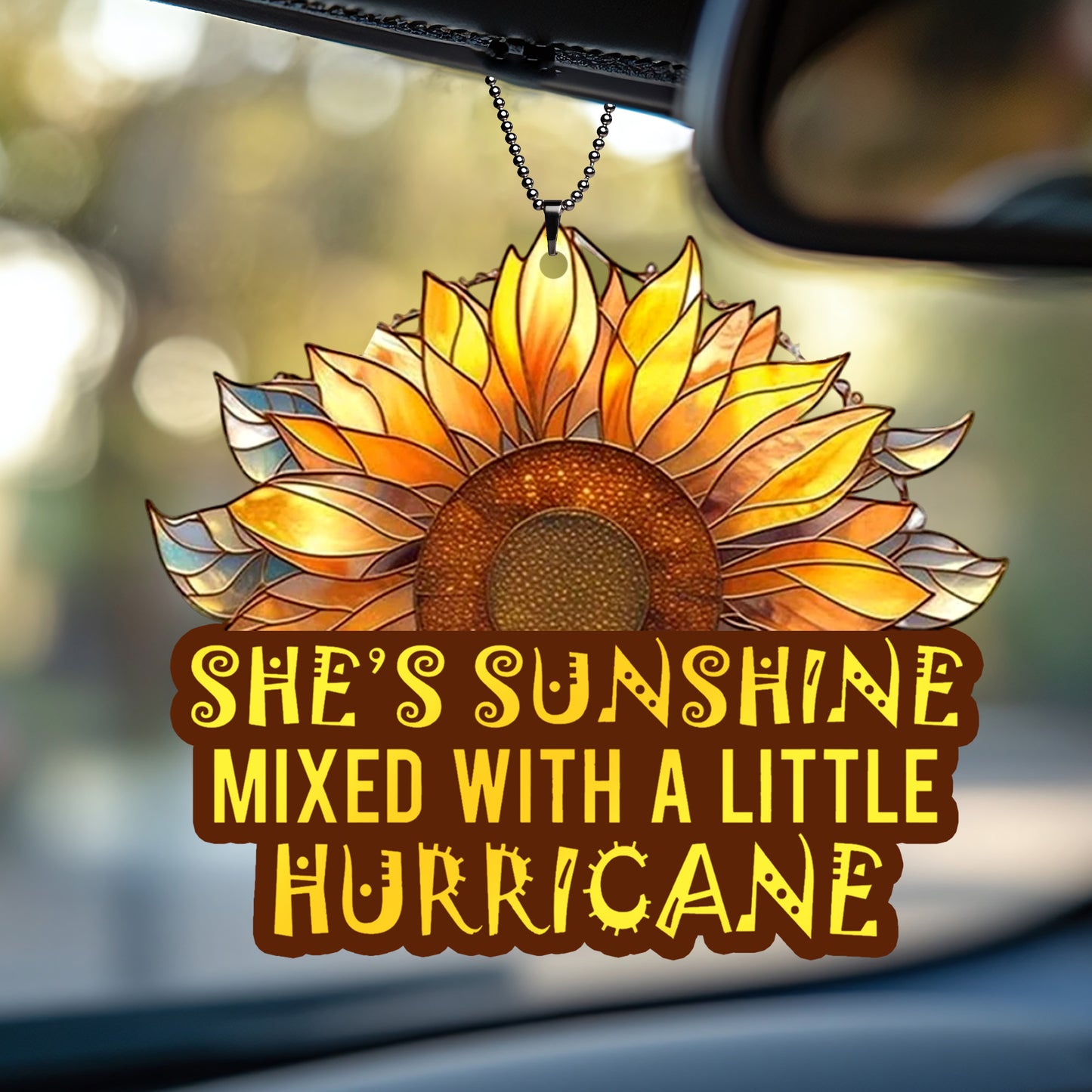 She’s Sunshine – Sunflower Car Hanging Ornament