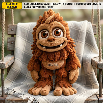 Personalized Adorabale Sasquatch Custom Shaped Pillow