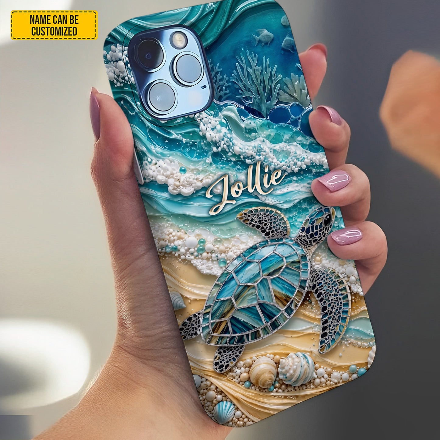 Beautiful Sea Turtle – Personalized Ocean Phone Case
