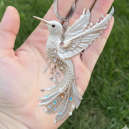 Colorful Hummingbird Keychain