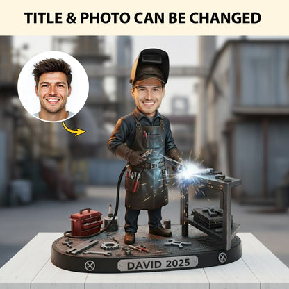 Master of the Trade – Personalized Welding Photo Acrylic Plaque