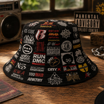 Classic Golden 80’s & 90’s Hip Hop All Over  Bucket Hat Version 5
