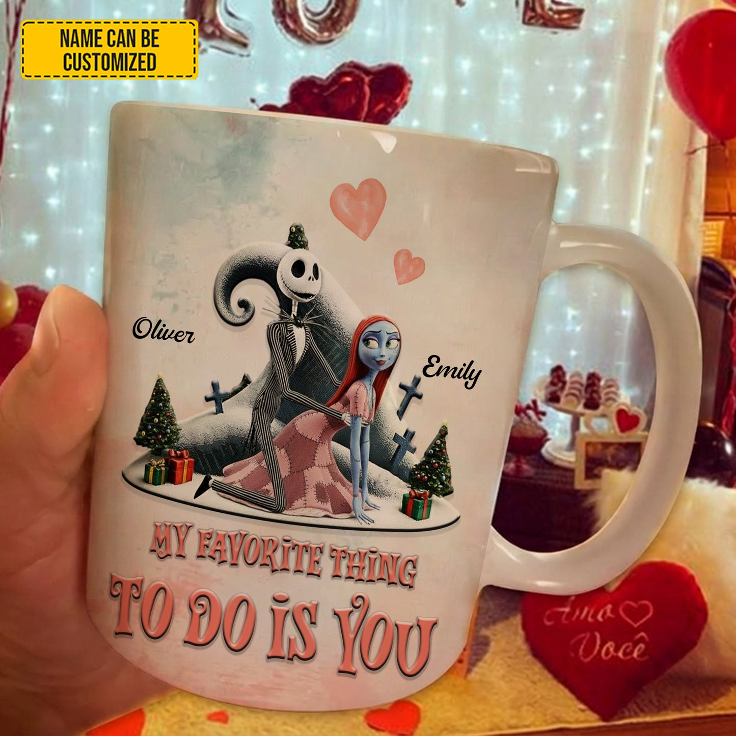 My Favorite Thing To Do Is You - Personalized Couple White Mug