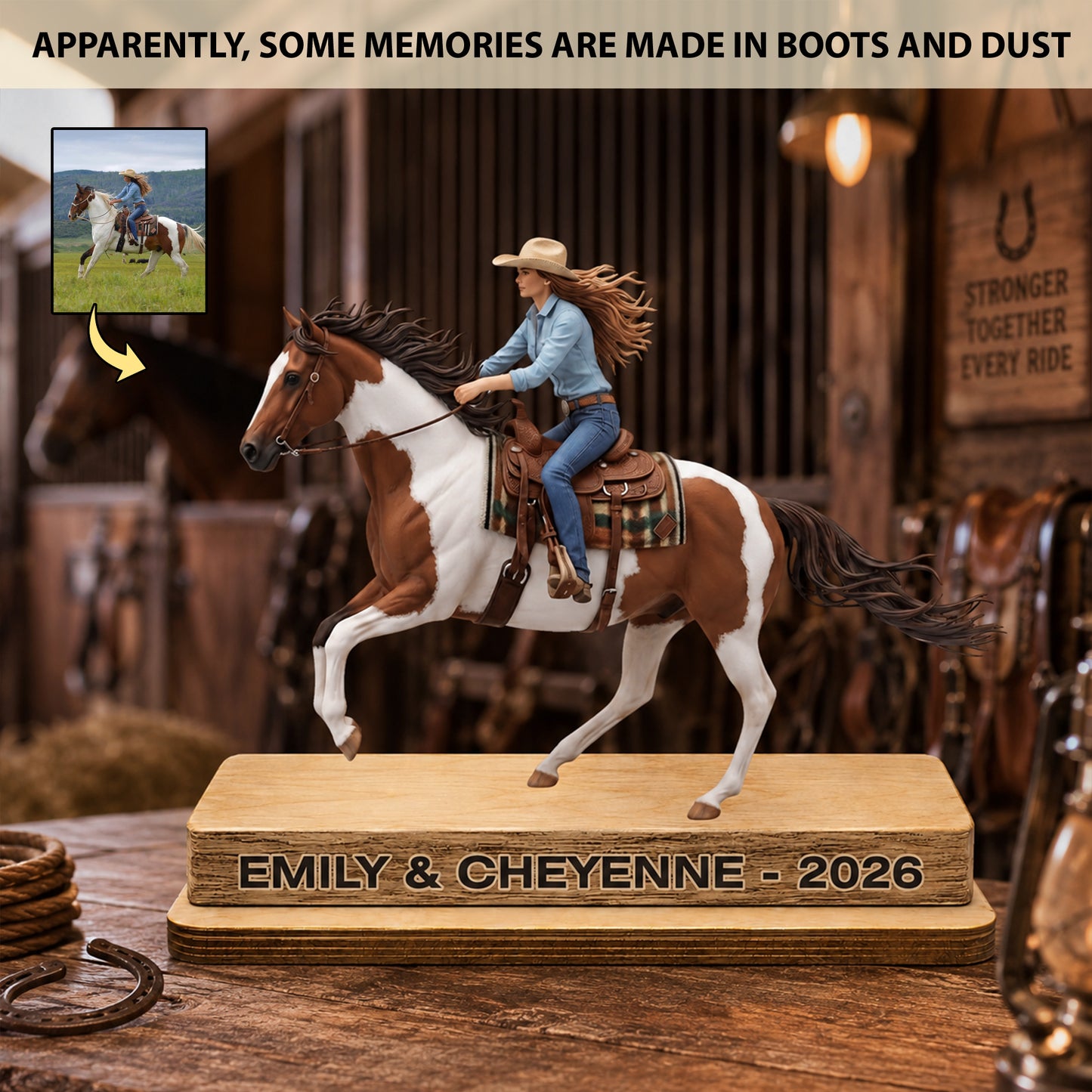 Forever Galloping – Personalized Horse Wood Plaque