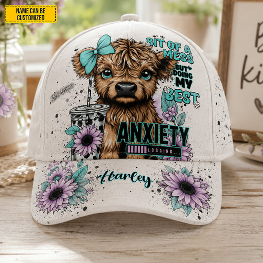 Personalized Cute Highland Cow Classic Cap
