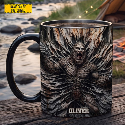 Wrath Of The Woods – Personalized Bigfoot Black Mug