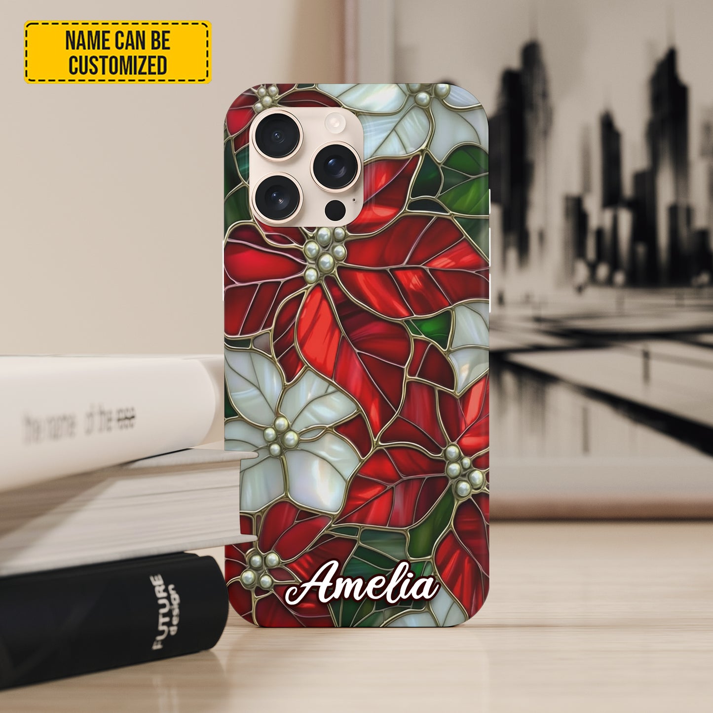 Personalized Christmas Flower Phone Case