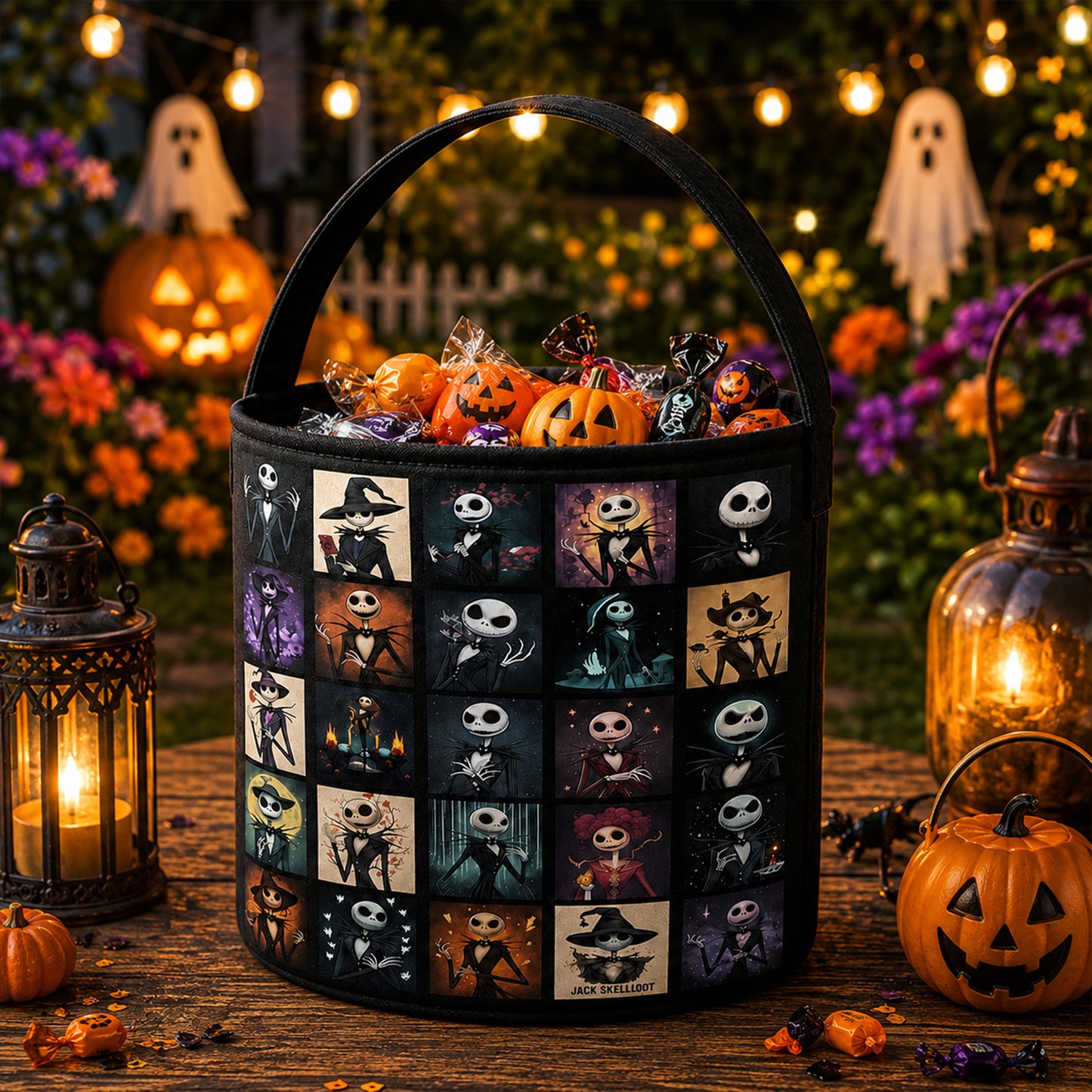 Halloween Skeleton Character Candy Basket