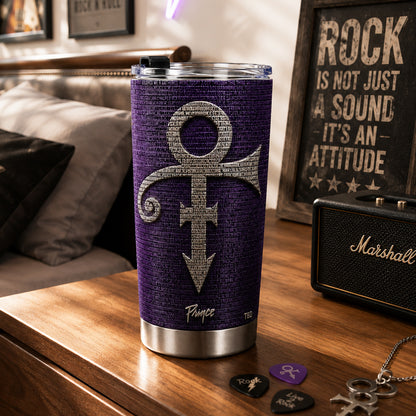 Prince Love Symbol Purple Rain Tumbler – Rock Music Legend Tumbler
