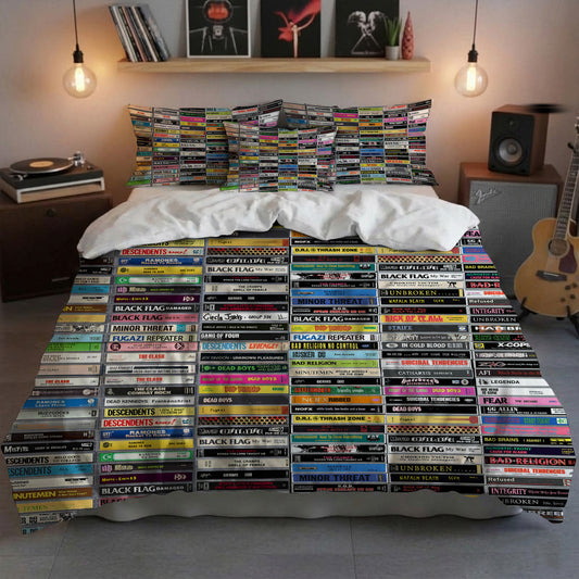 Classic Punk Rock Cassette Bedding Set