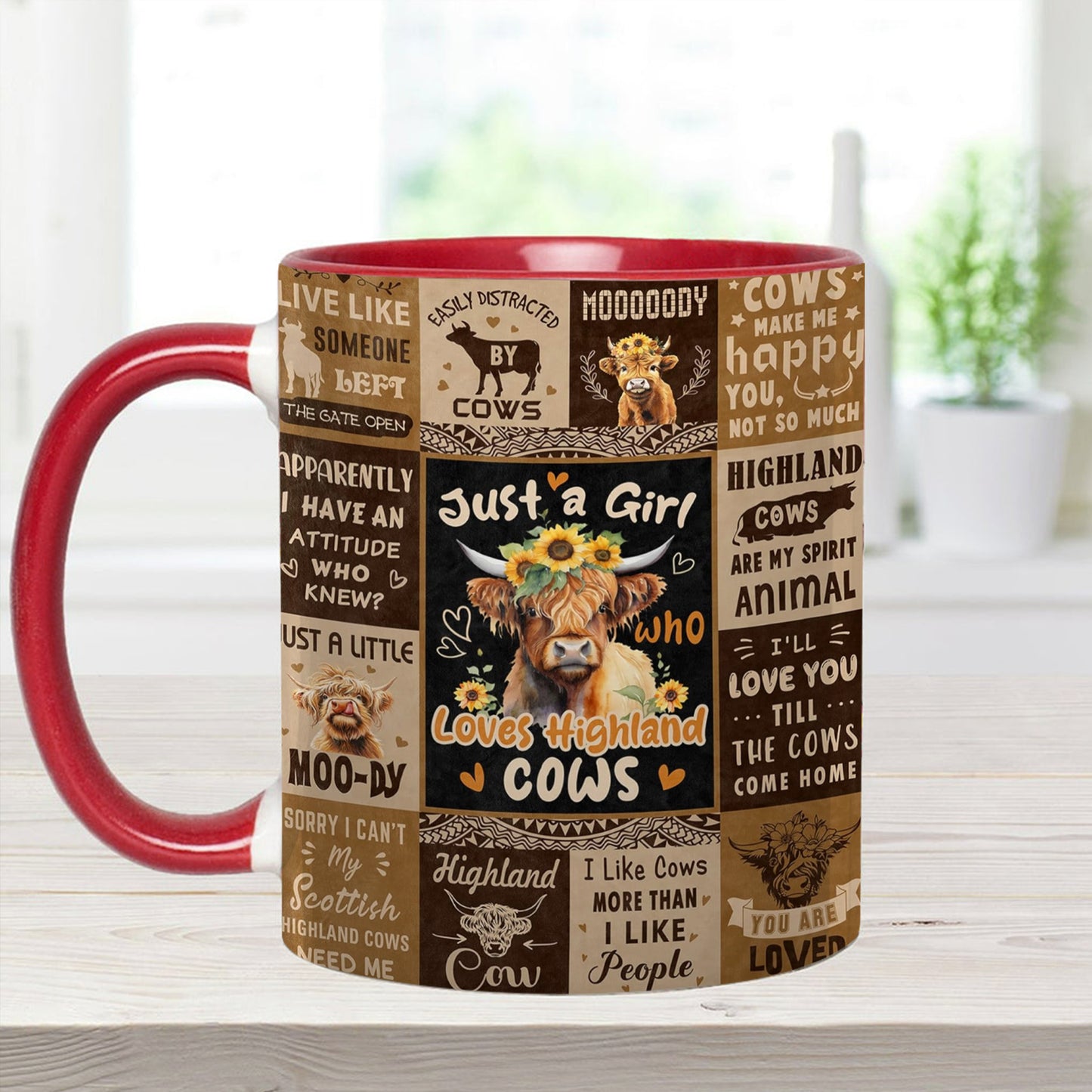 Love Cows - Adorable Cow Collage Accent Mug