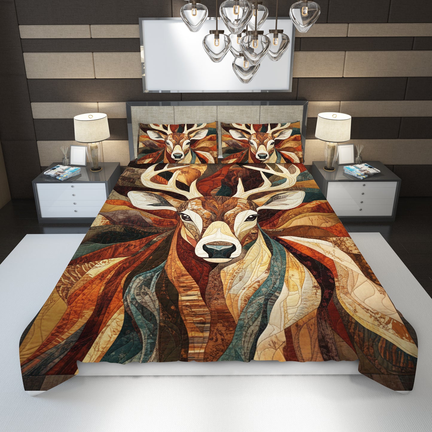 Premium Deer Quilt Bedding Set