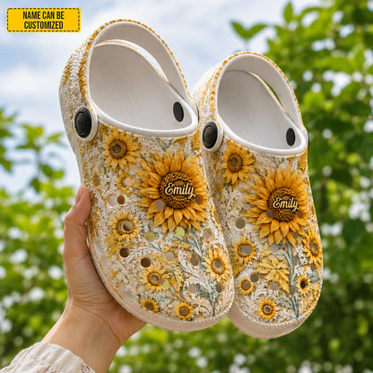 Personalized Sunflower Crocs
