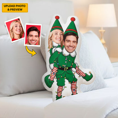 Merry Mischief Couple – Personalized Funny Shape Pillow