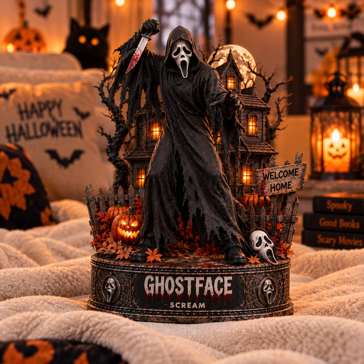 Ghostface Scream Night – Collectible Acrylic Plaque Table Decor