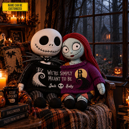 Simply Meant To Be Jack & Sally Custom Shape Pillow – Personalized Couple Gift