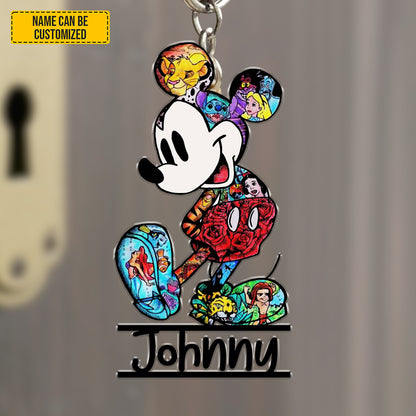 Personalized Mouse Cute Couple Keychain
