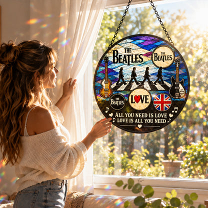 The Beatles Abbey Road Stained Glass Suncatcher