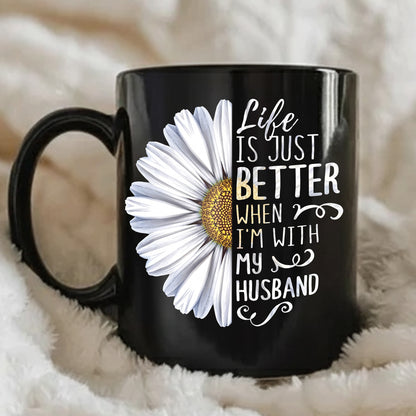 Hippie Daisy - Hippie Black Mug