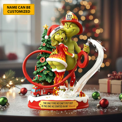 Naughty Green Lovers – Personalized Christmas Acrylic Plaque