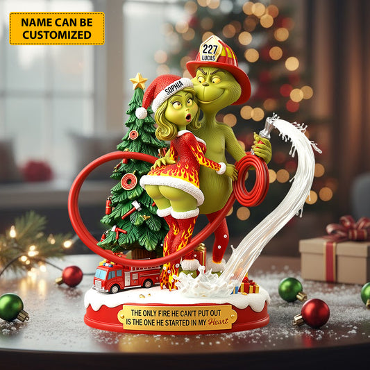 Naughty Green Lovers – Personalized Christmas Acrylic Plaque