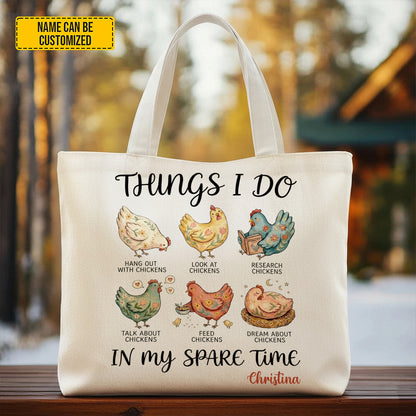 Personalized Chicken Lover Tote Bag