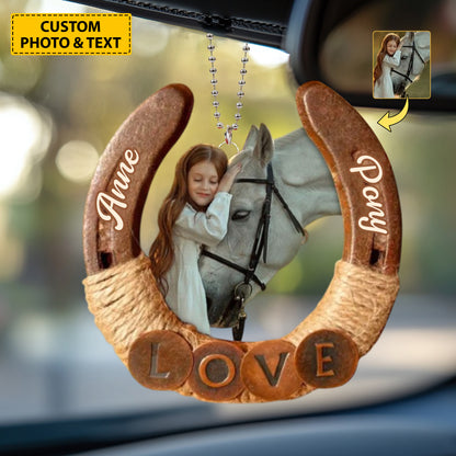 Personalized Horse Photo Car Hanging Ornament
