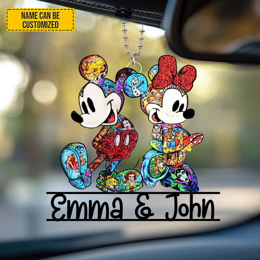 Personalized Cute Couple Car Hanging Ornament