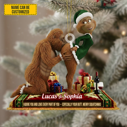 Bigfoot Couple Ornament – Personalized Funny Christmas Gift
