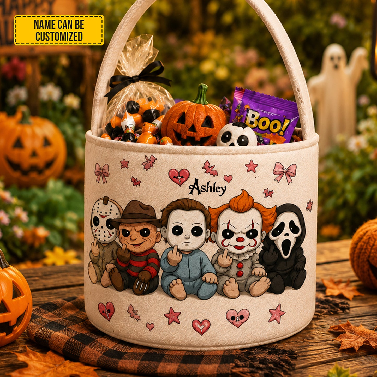 Personalized Halloween Trick-or-Treat Basket