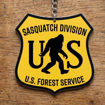 Sasquatch Division Keychain - Gift For Outdoor Lovers