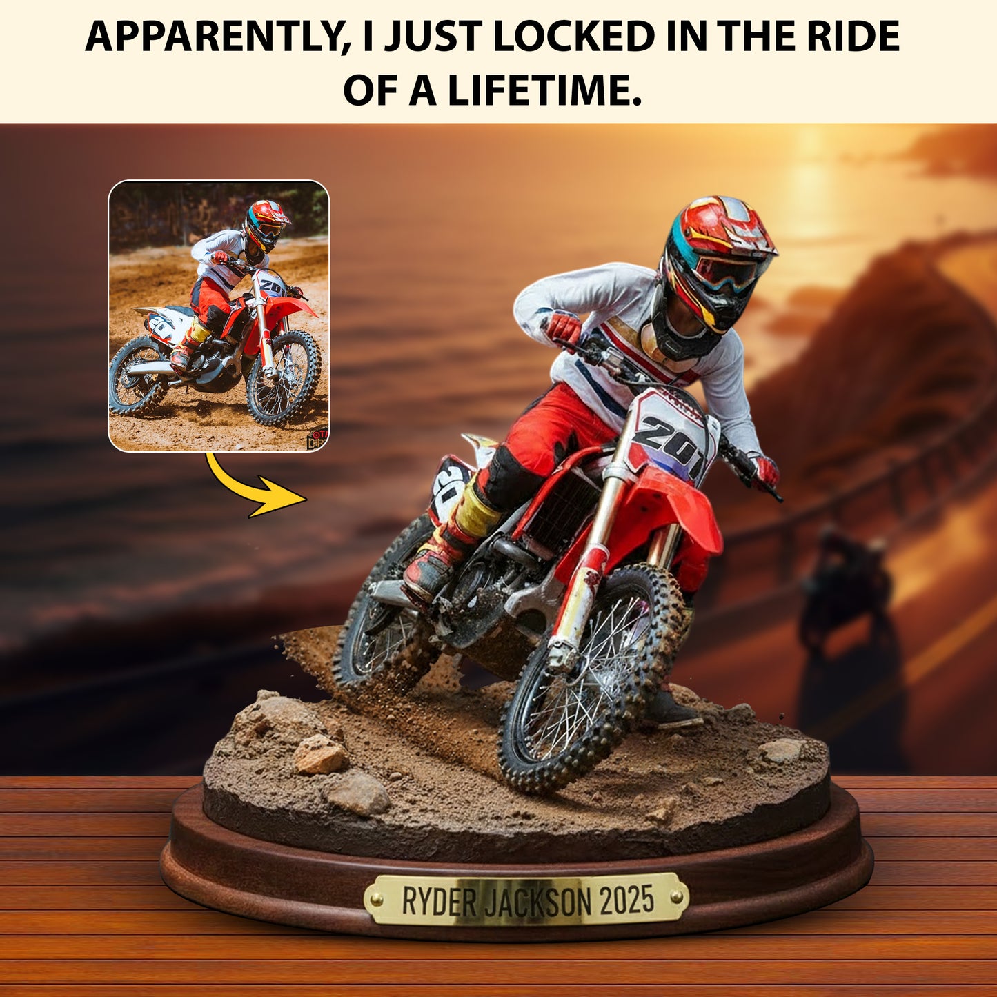 Moto Legend – Personalized Motocross Acrylic Plaque