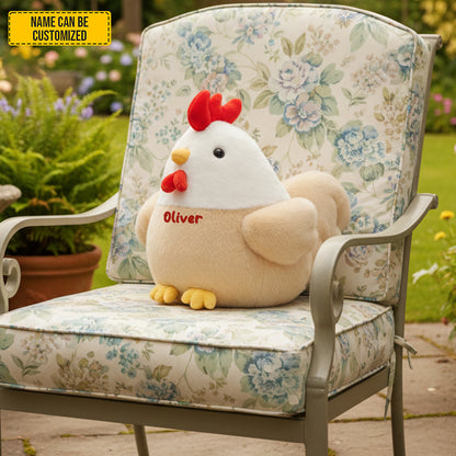 Personalized Chicken Farmhouse Shaped Pillow