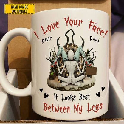 I Love Your Face! Couple Funny - Personalized White Mug