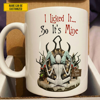 I Licked It - Personalized Couple Gothic White Mug