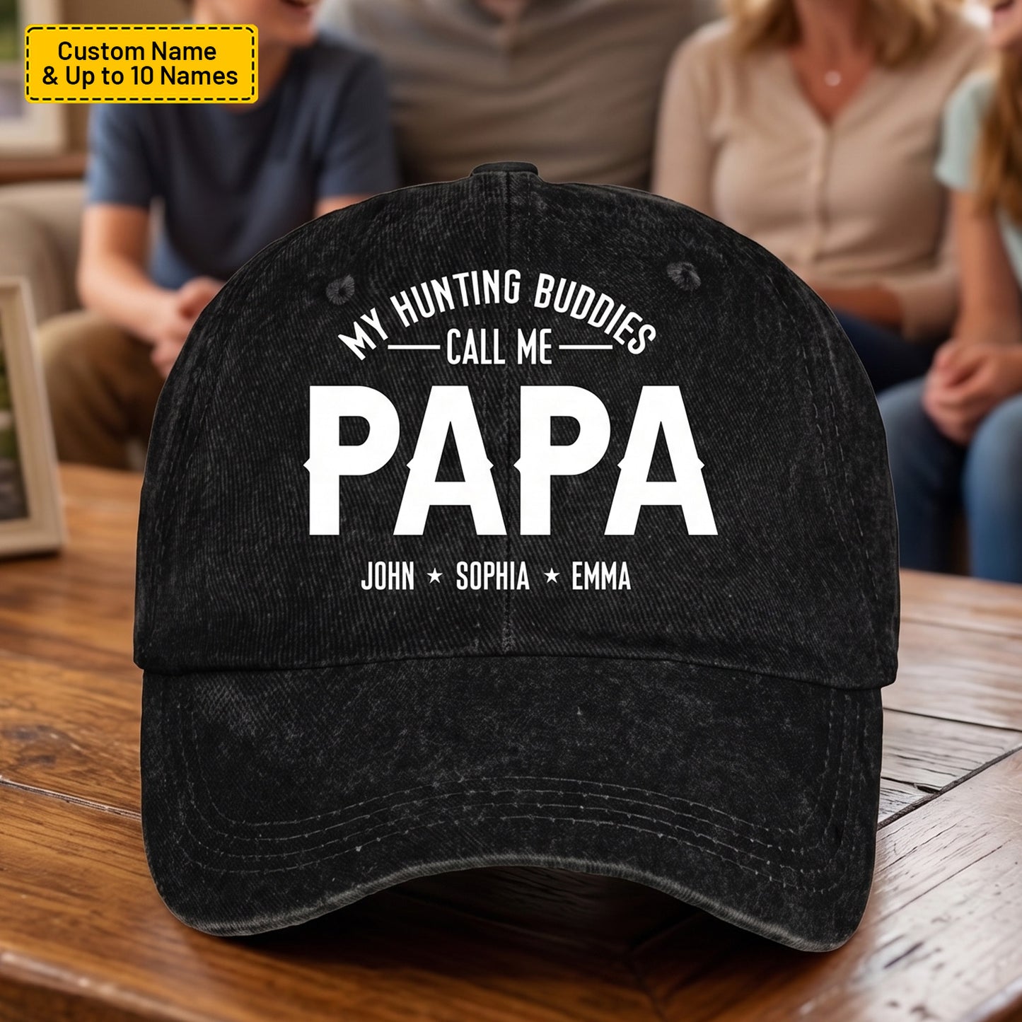 My Hunting Buddies Call Me Papa - Personalized Hunting Denim Cap