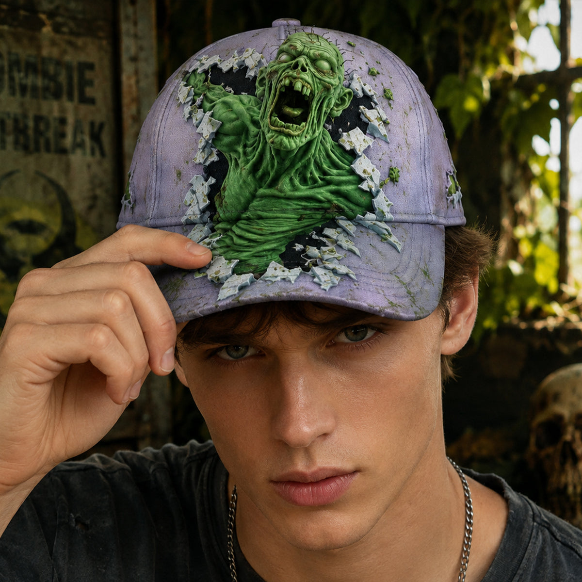 Zombie Outbreak – Vintage Horror Classic Cap