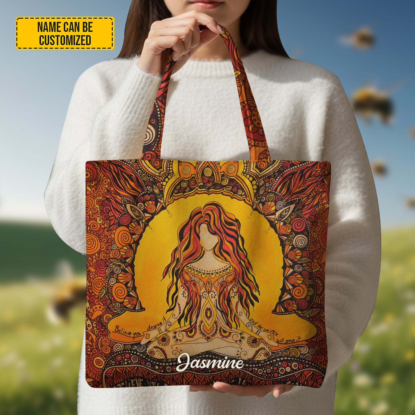 Personalized Boho Spiritual Tote Bag