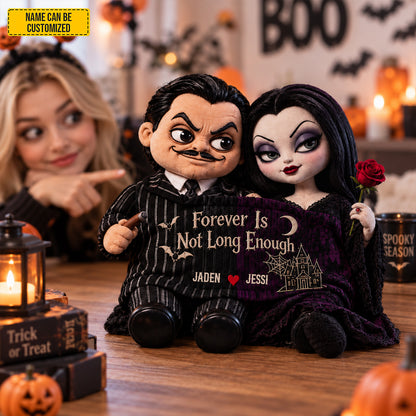 Personalized Morticia & Gomez Gothic Couple Custom Shape Pillow