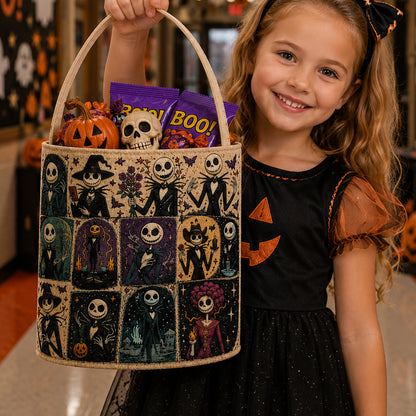 Halloween Skeleton Trick-or-Treat Candy Basket