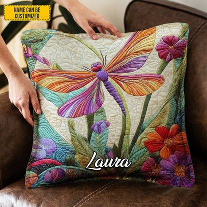 Personalized Colorful Dragonfly Pillow