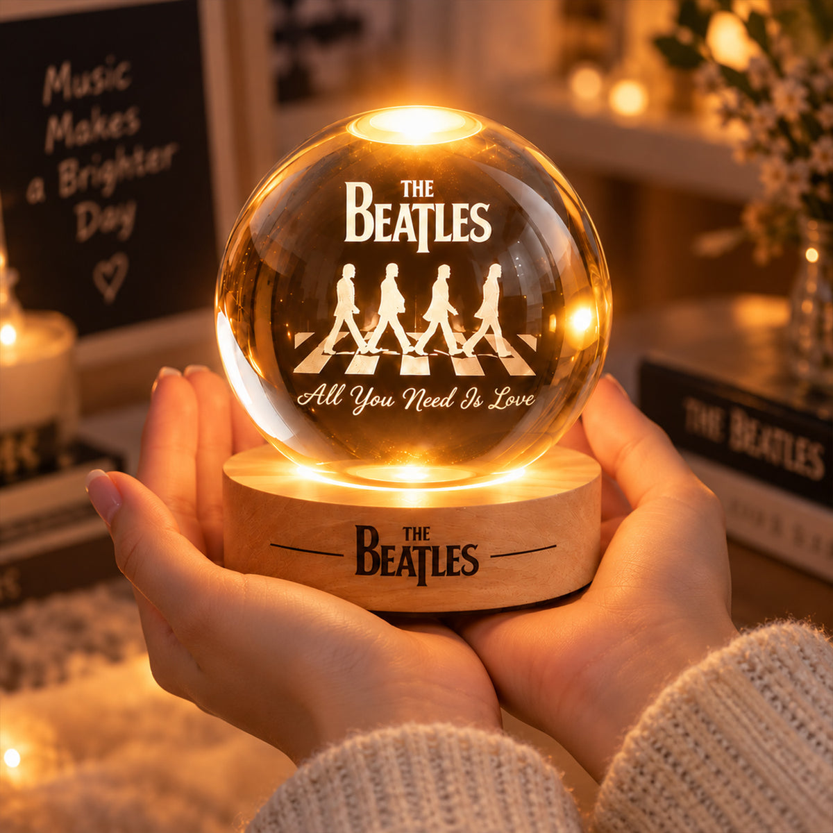 The Beatles All You Need Is Love Crystal Ball Night Light