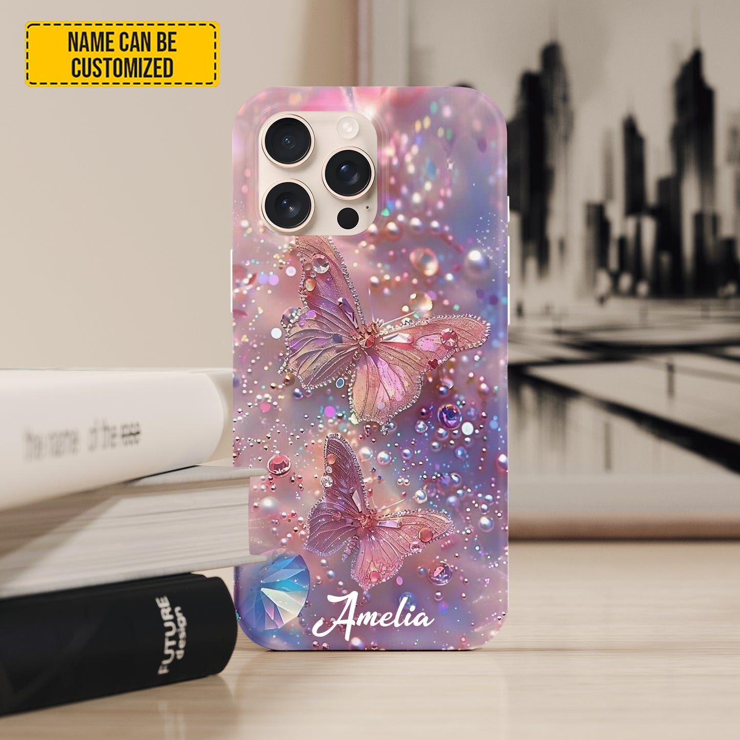 Butterfly Sparkle - Personalized Phone Case