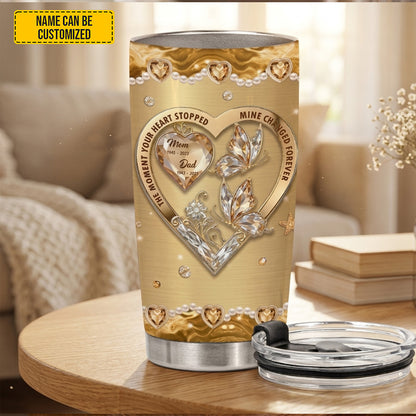 Golden Butterfly Memorial - Personalized Custom Tumbler
