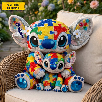 Personalized Autism Awareness Shaped Pillow